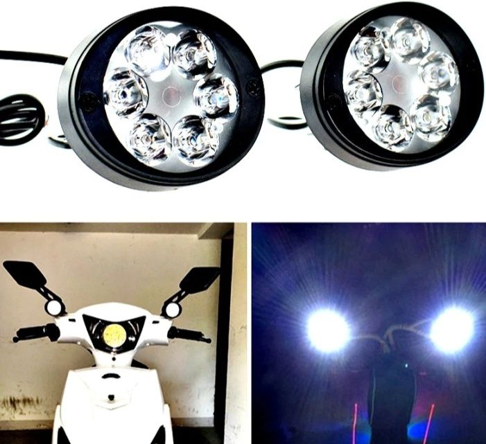 2 faróis led auxiliares