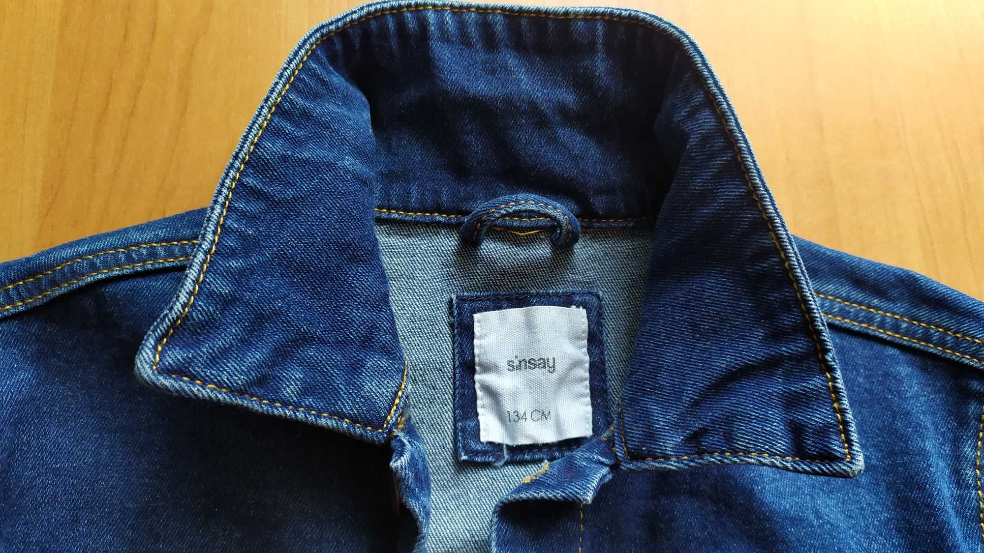 Kurtka jeansowa jak nowa 134 dla chłopca