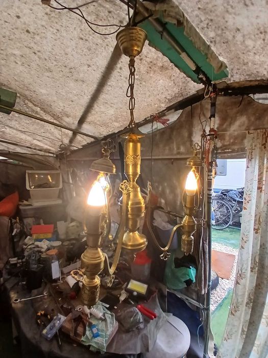 Candeeiro antigo de 3 lampadas