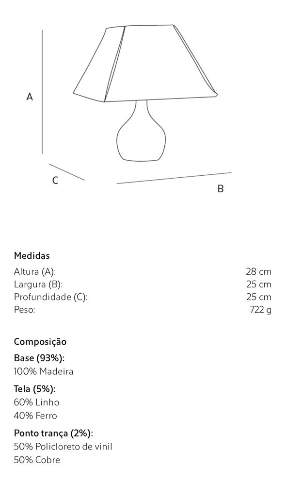 Candeeiro Madeira Zara Home NOVO