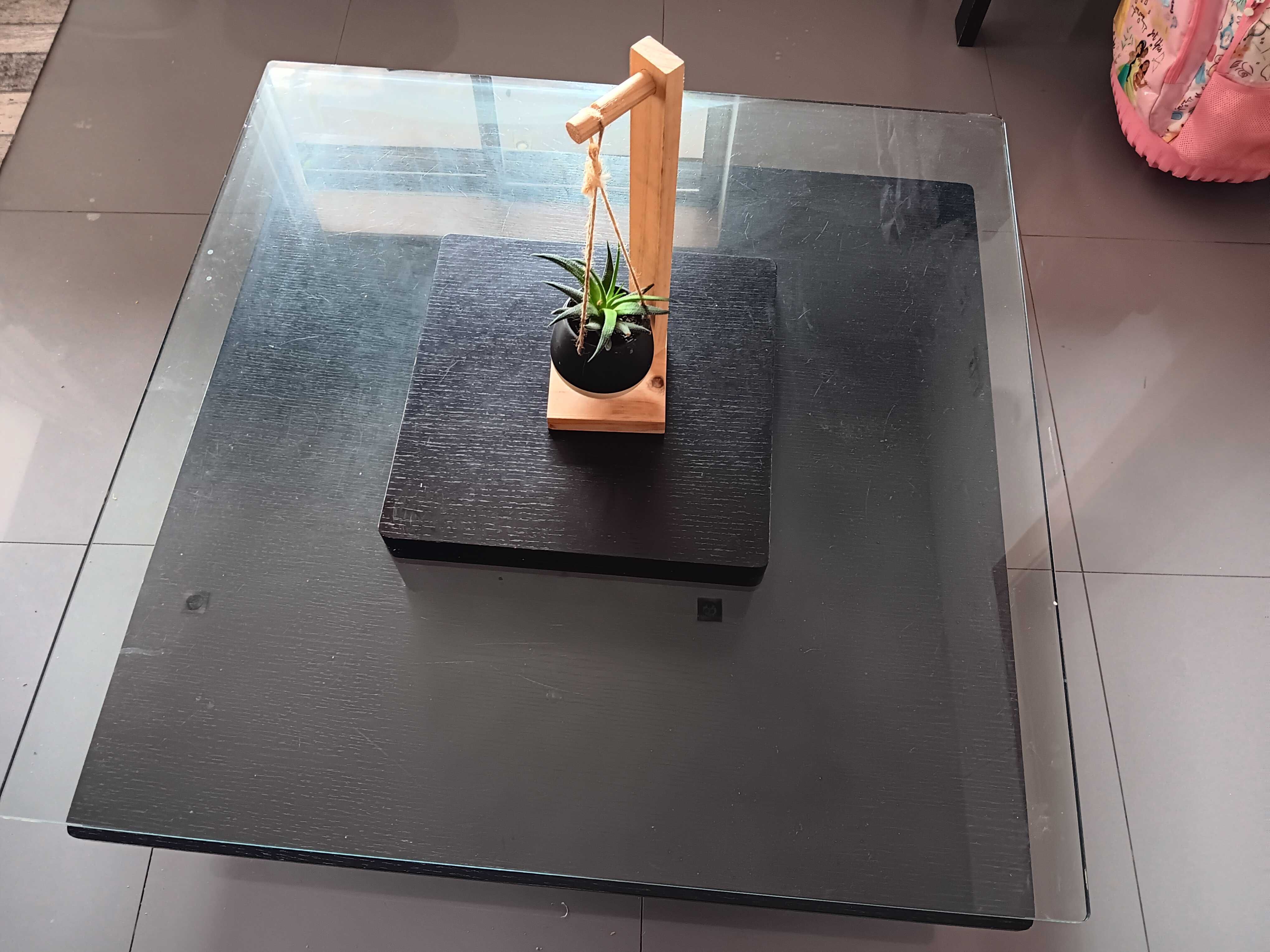 Mesa centro vidro temperado