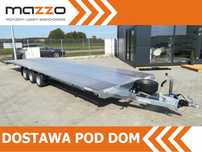 Niewiadów DOSTAWA 850x210cm Laweta trzyosiowa z podłogą aluminiową, kołem zapasowym, NAJAZDAMI i AMORTYZATORAMI!  DMC 3,5t NA 2 AUTA Amortyzatory, Najazdy, Koło zapasowe