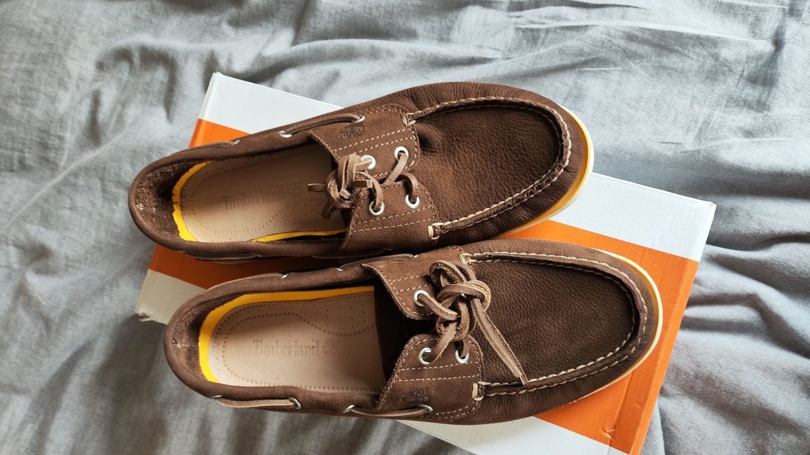 Timberland brązowe mokasyny żeglarskie rozm 43,5