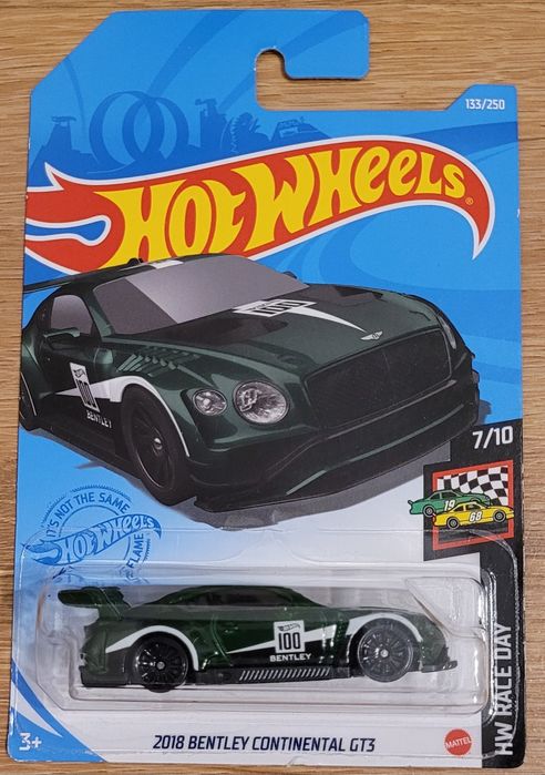 Bentley Continental GT3 zielony Hot Wheels