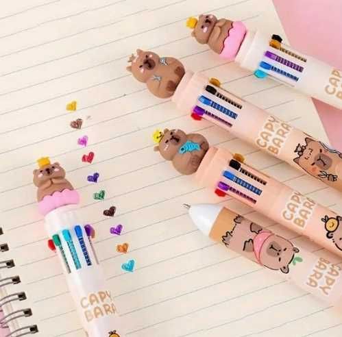 długopis automatyczny 10 kolorów w 1 Kapibara Kawaii