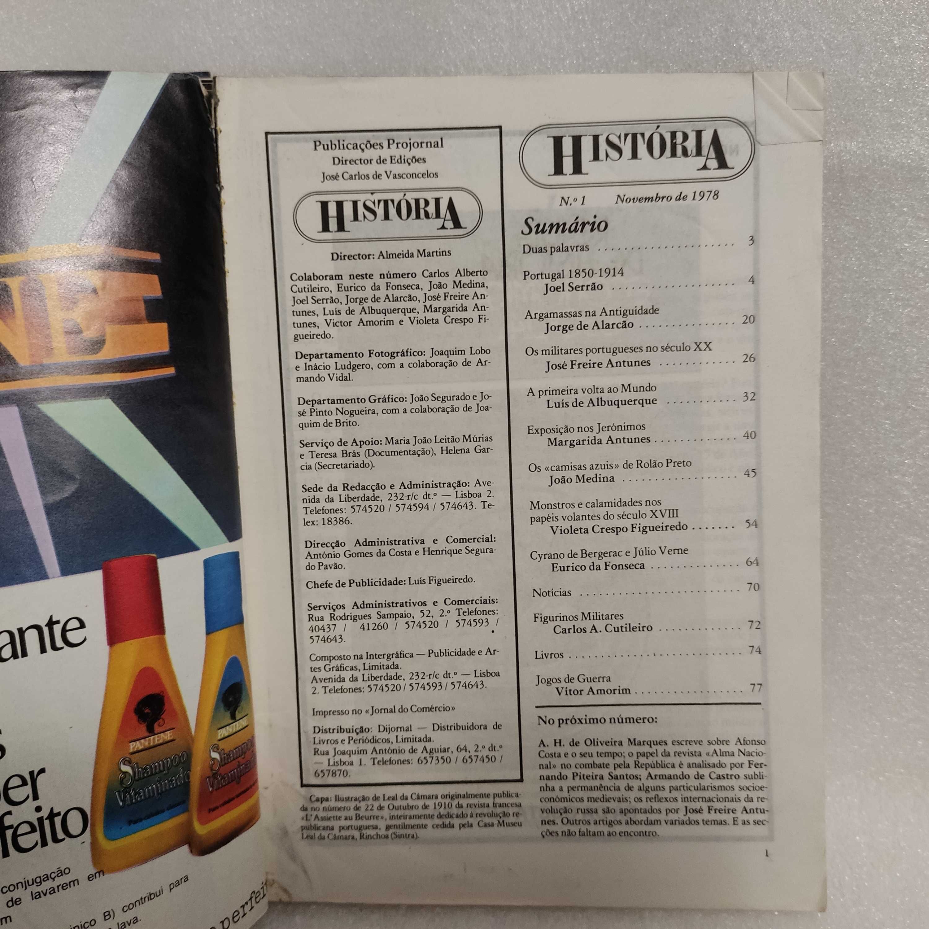 Revista História do nº1 Novembro 1978 ao nº 167 de Agosto 1993