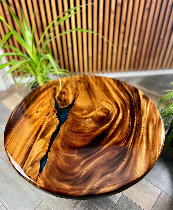 Stolik kawowy drewniany nowoczesny Suar lakier Egzotyk loft