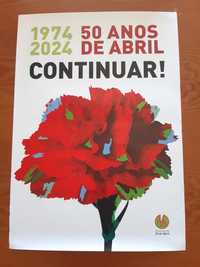 Cartaz comemorativo dos 50 anos do 25 de Abril