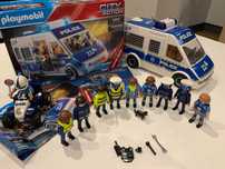 Playmobil Policja – Transporter + Quad/Kład Policyjny + Ludziki