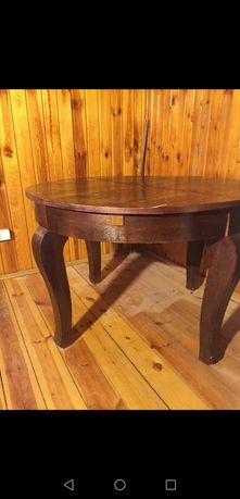 Antyczny, piękny stół z litego drewna