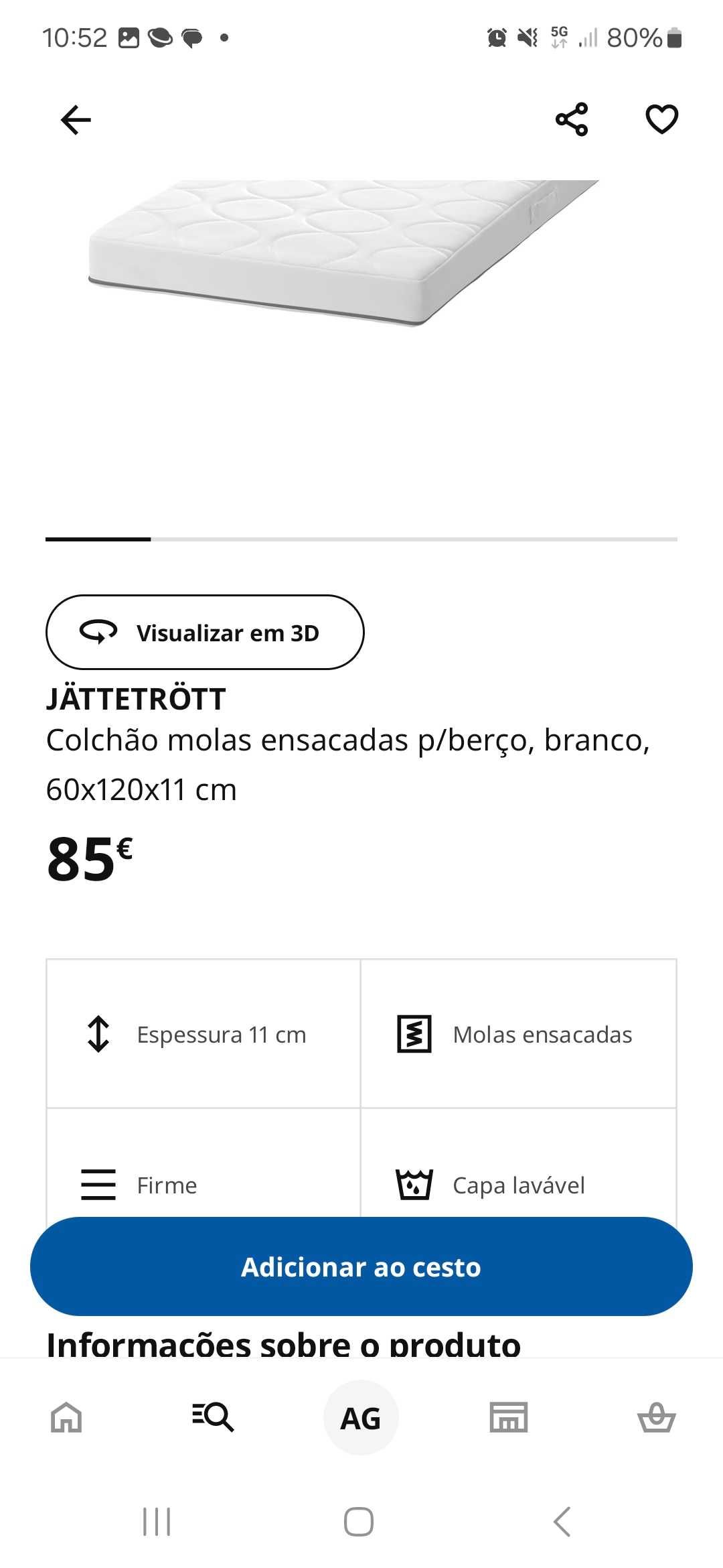 Berço de bebé ikea
