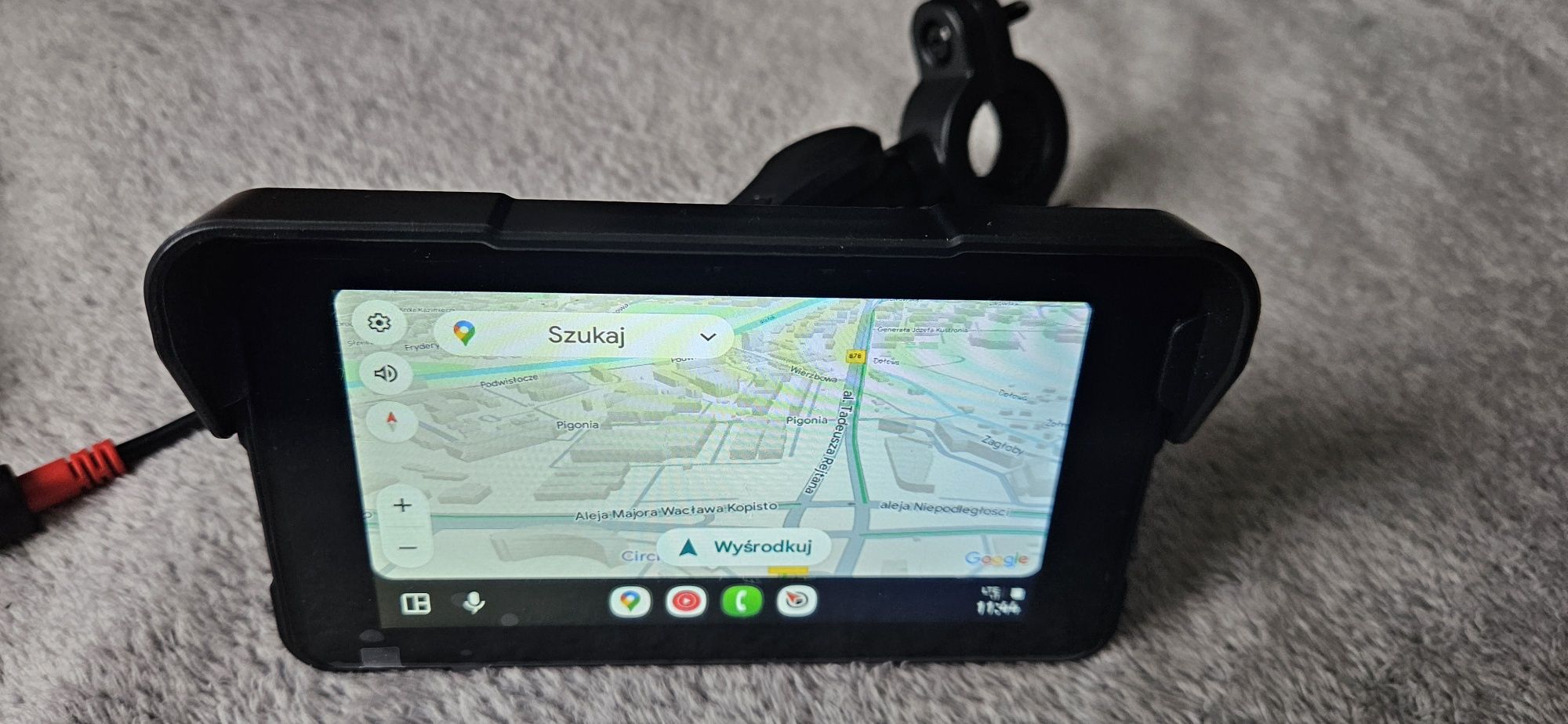 Carplay Android Antyradar Motocykl Skuter Nawigacja GPS Yanosik Mapy g