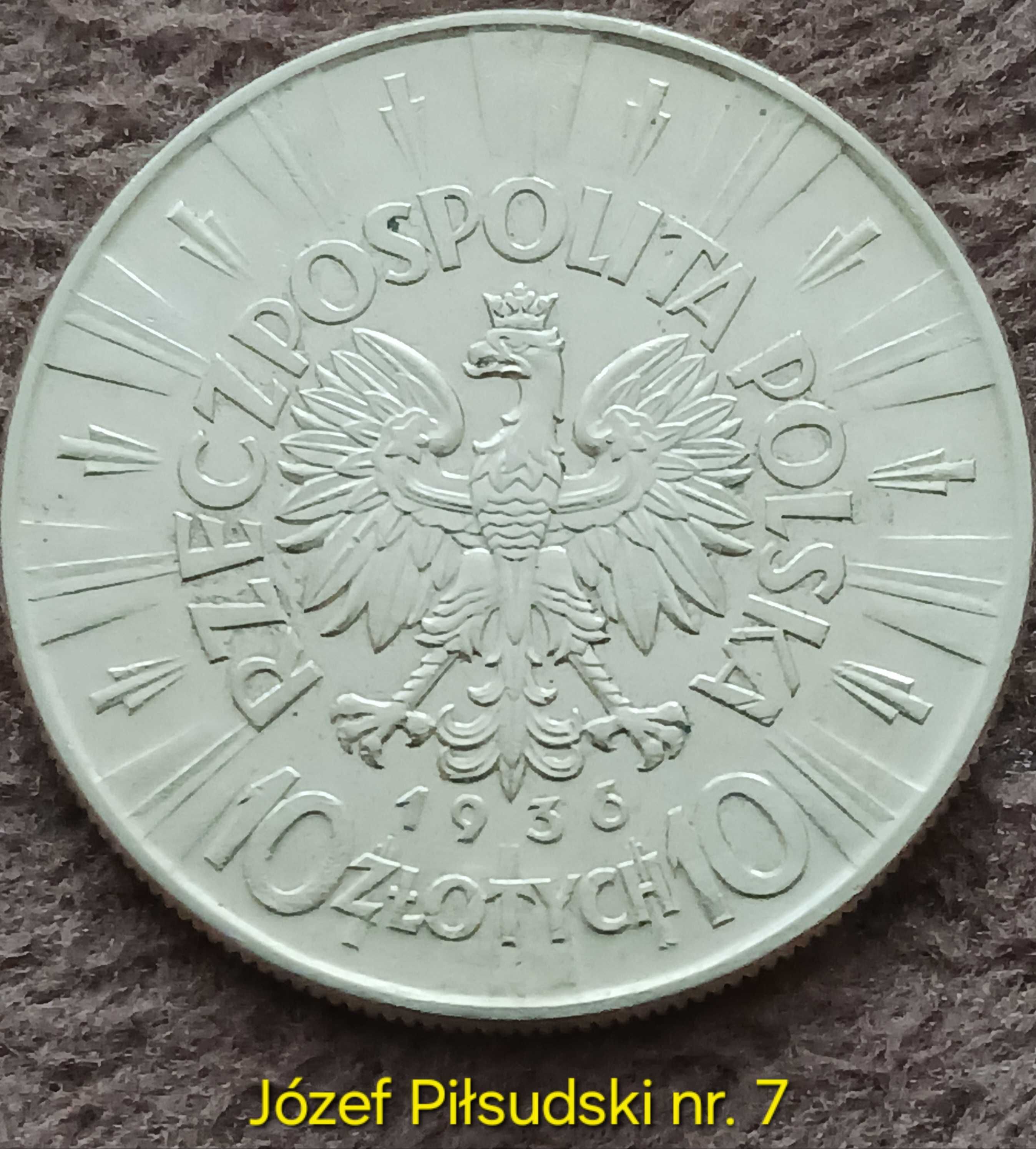 10 zł J. Piłsudski 1936 r. - nr. 7 - Pięknie zachowane - oryginał