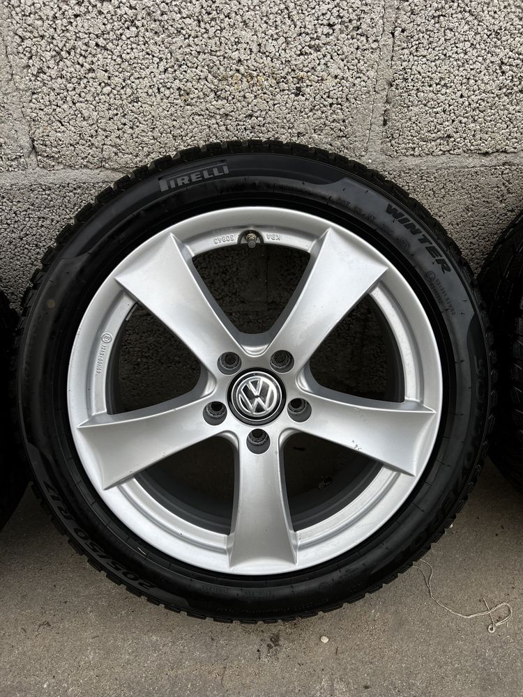 Koła Zimowe R17 5x112 VW Golf Caddy Touran Opony 205/50/17 2023r.