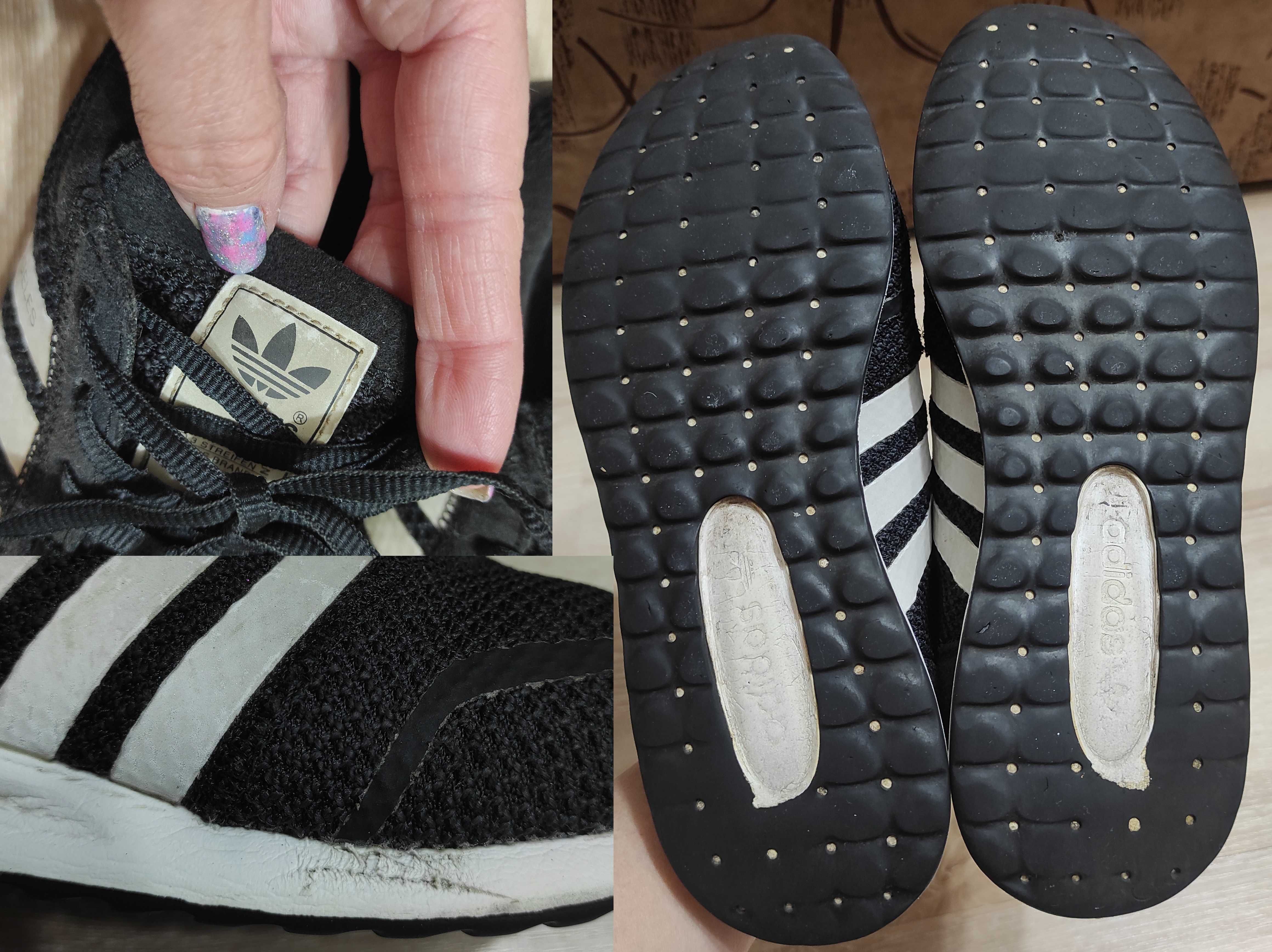 Текстильные беговые легкие кроссовки Adidas на стопу 23,5-24 см
