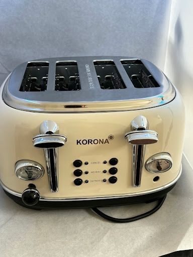 outlet toster korona 21676 srebrny/szary 1630 w regulacja temperatury