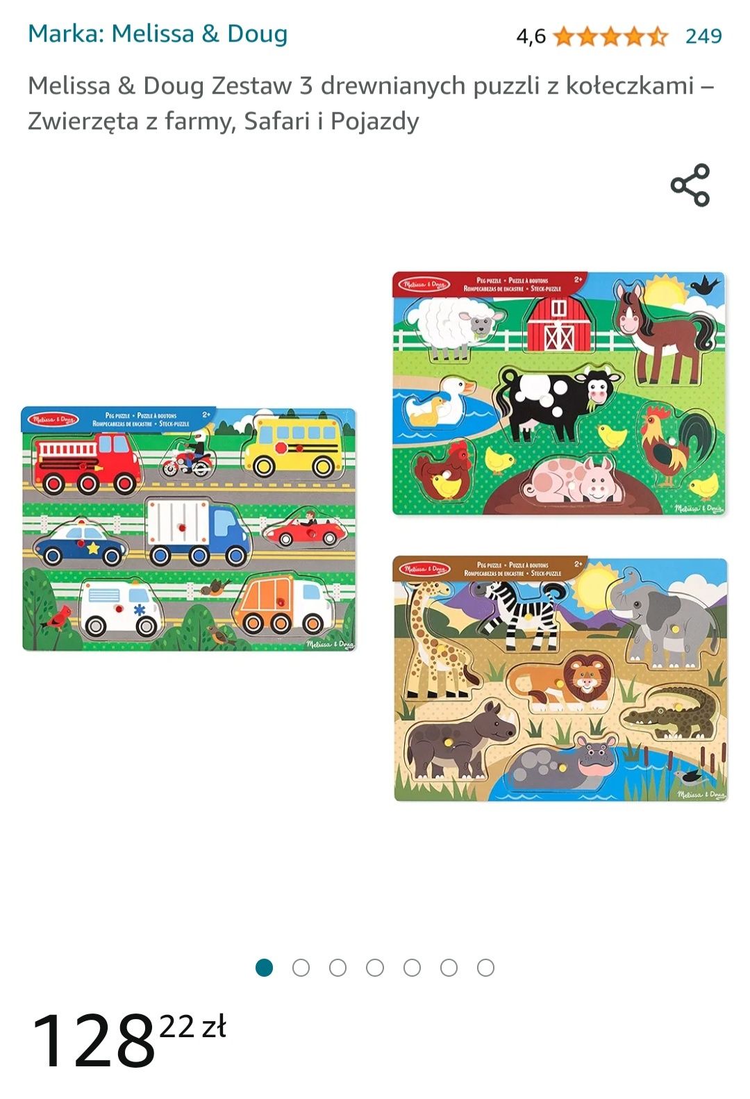 Zestaw puzzli Melissa& Doug 3szt