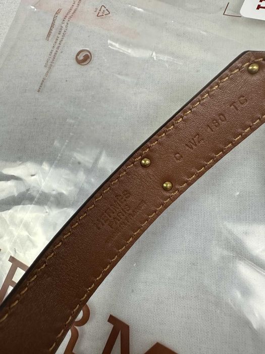 Pasek damski Hermes złoty zestaw 1/1 logowane Super Premium Kelly