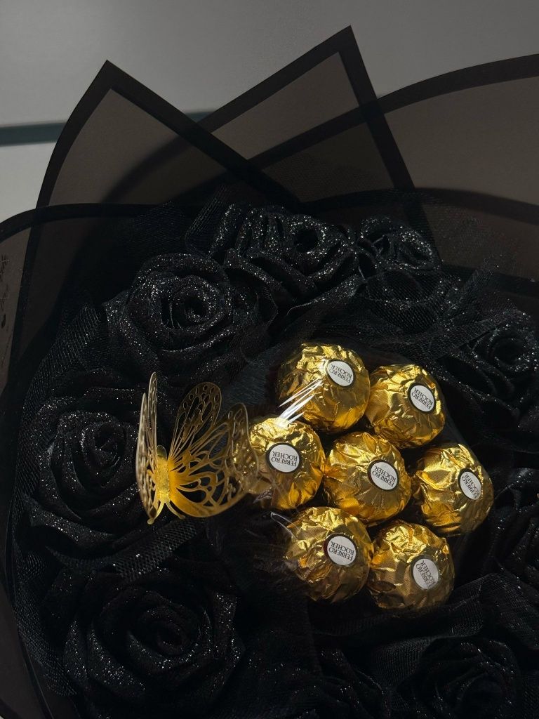 Boquê de rosas de cetim