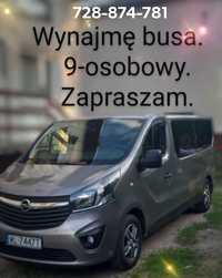 Wynajmę bus Opel Vivaro 9-osobowy