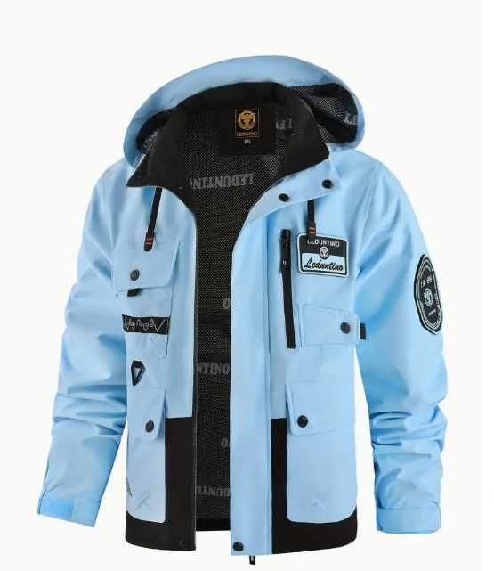 Błękitna kurtka jesienno zimowa - super model - męska XXL 185-190cm