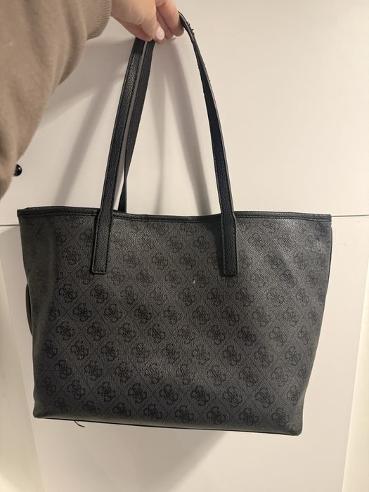 Czarno-szara torba shopper Guess