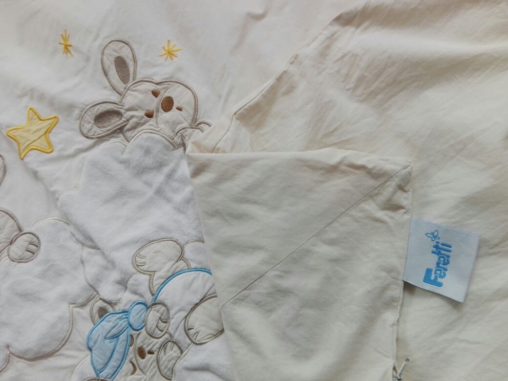 Feretti Rabbit cream kołdra+pościel do żłobka/przedszkola