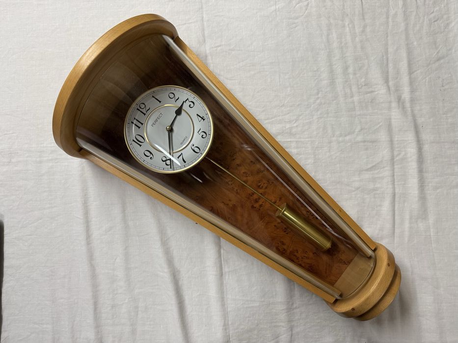 Zegar ścienny Perfect z wachadłem kwarcowy elegancki kolekcjonerski