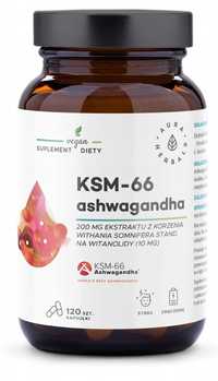 Ashwagandha, KSM-66 Korzeń 200 mg, kapsułki 120 sz