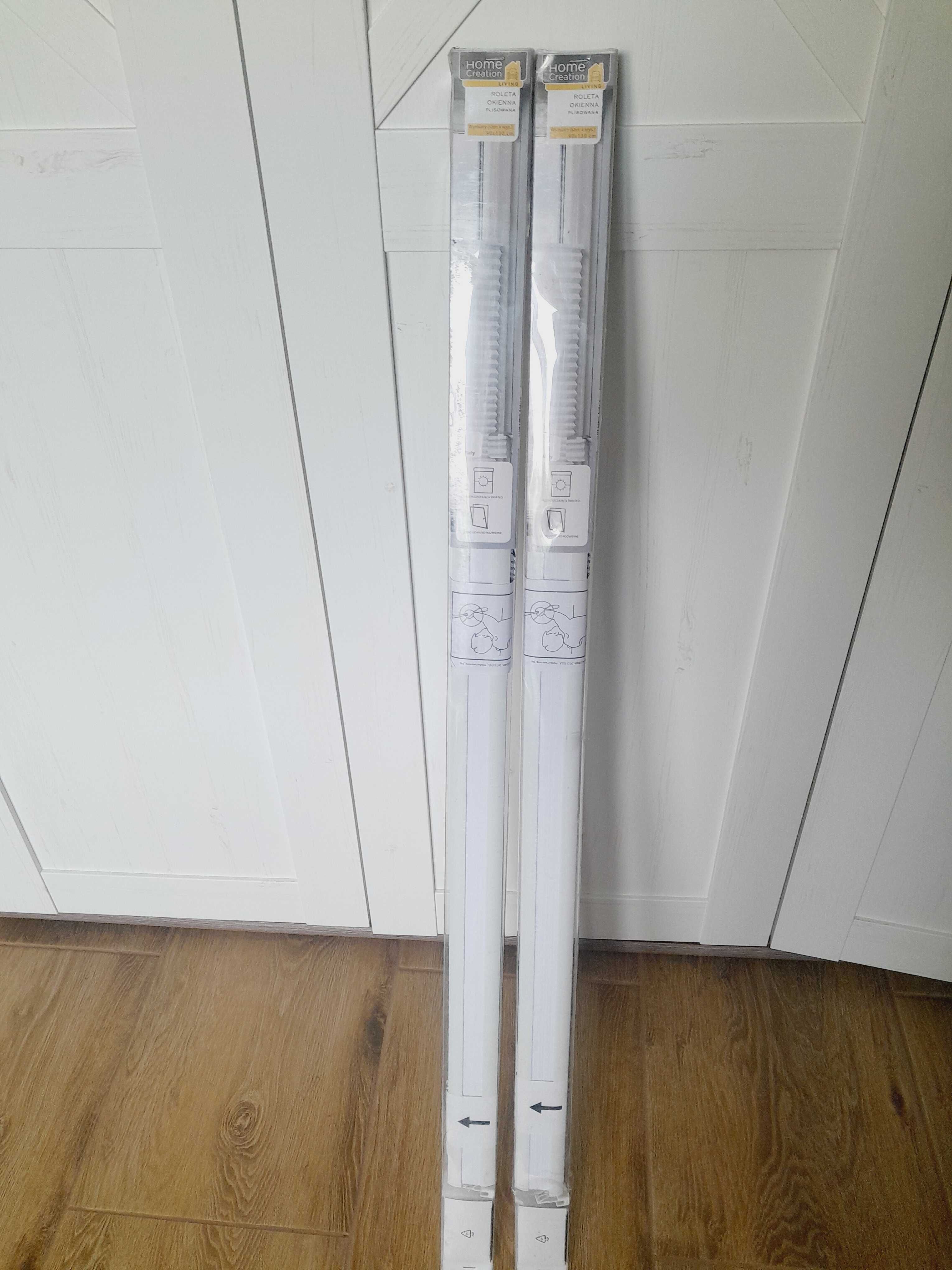 Rolety plisowane białe 90x130