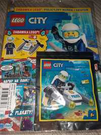 Lego City gazetka z saszetką  Policyjny nurek i skuter