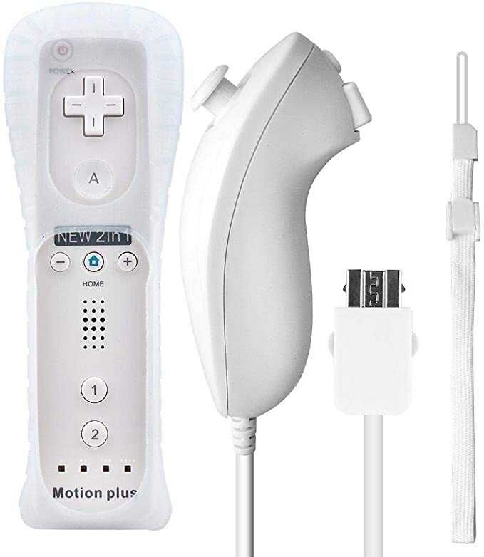 Comandos MOTION PLUS WII conjunto completo consola Nunchuk L/R NOVO