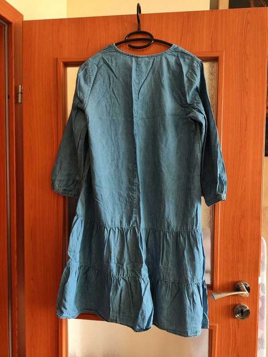 Sukienka koloru dżinsowego rozkloszowana rozmiar S