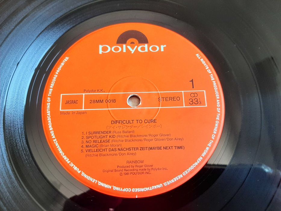 Rainbow - Difficult To Cure - Japão - Vinil LP