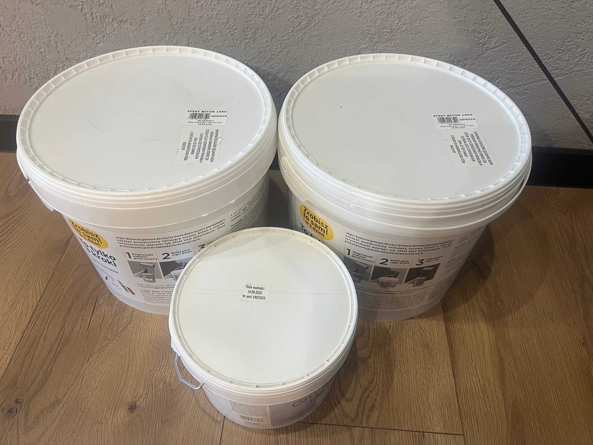 Beton Dekoracyjny Jeger Genova Zestaw 2x14kg + Grunt 3kg -160zł Okazja