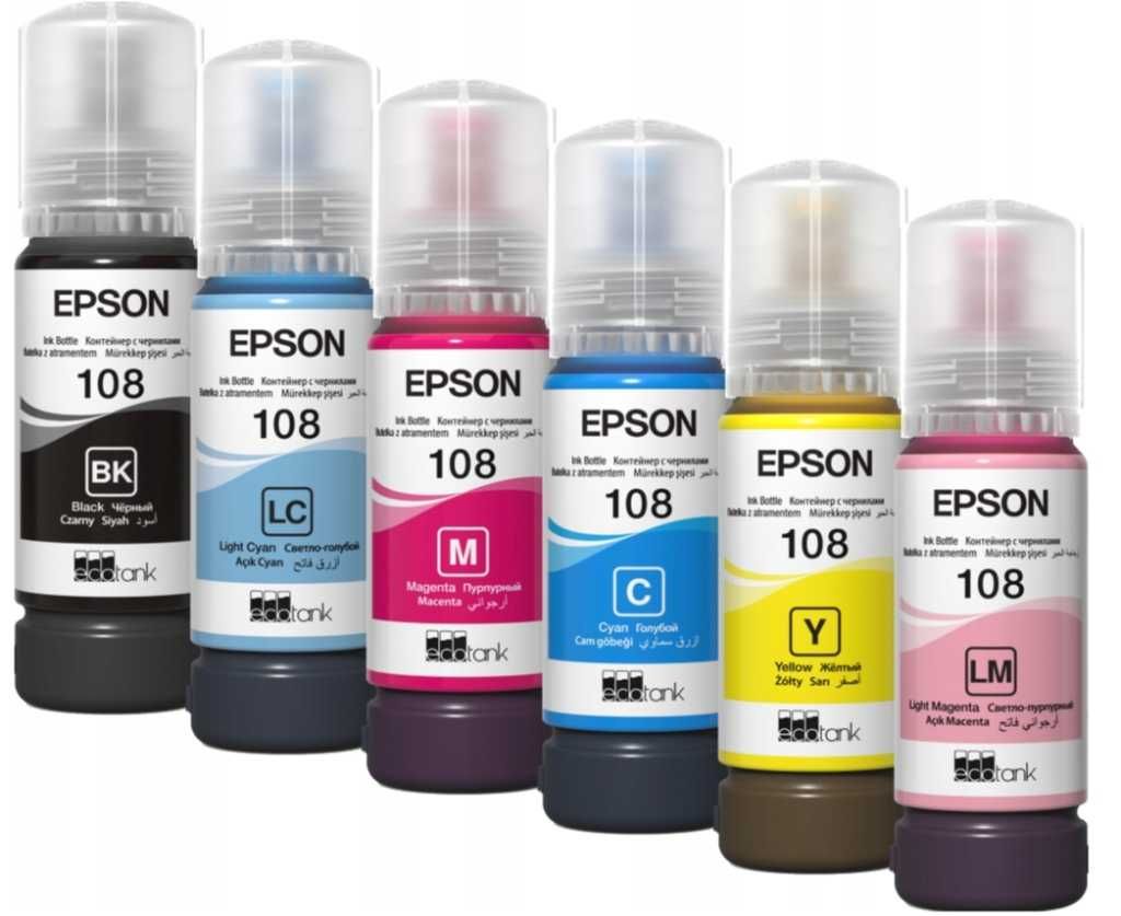 Tusze EPSON 108 Oryginalne L8050 L18050