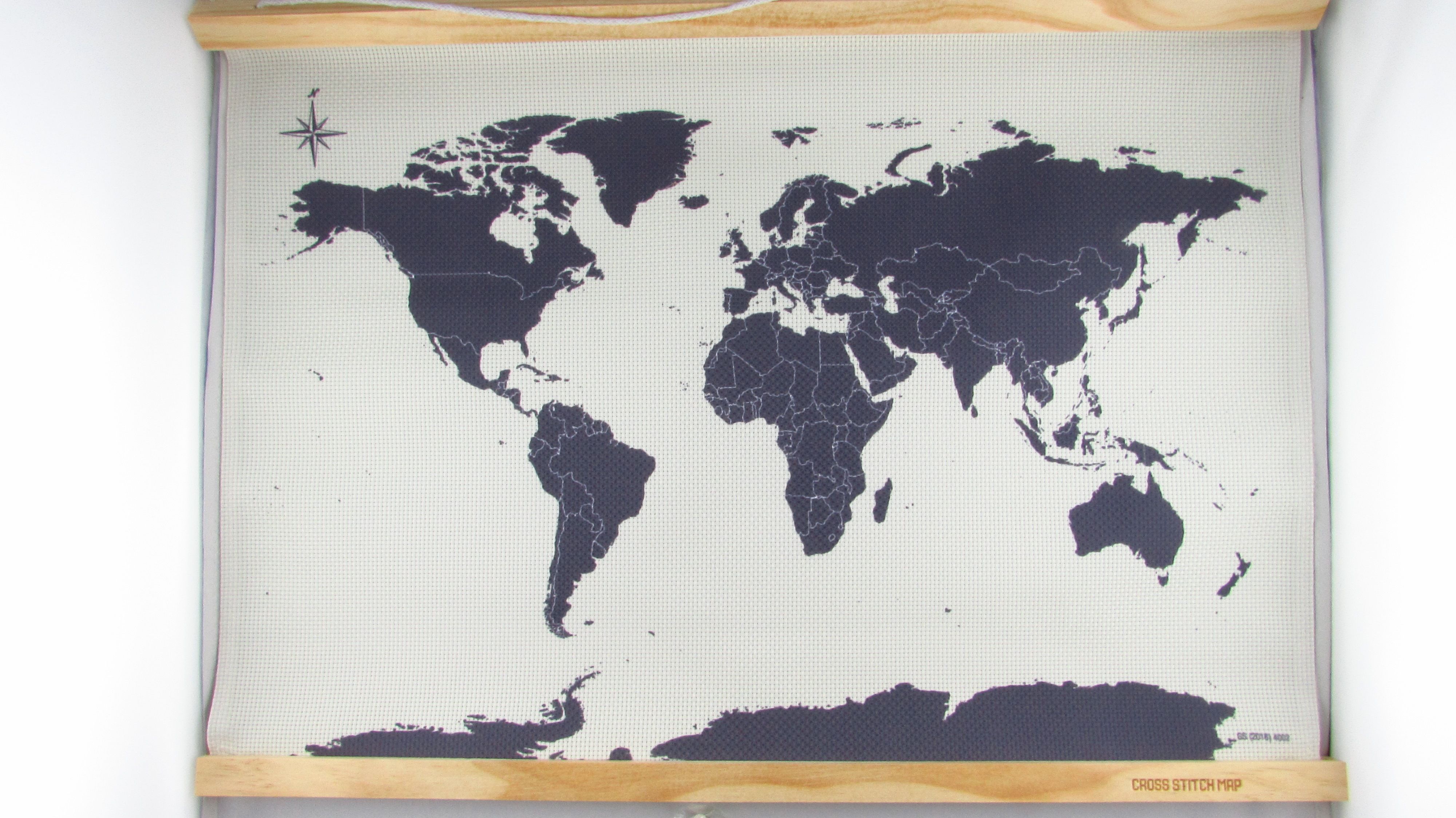 SUCKUK - Cross Stitch Map Mapa świata do wyszywania szycie