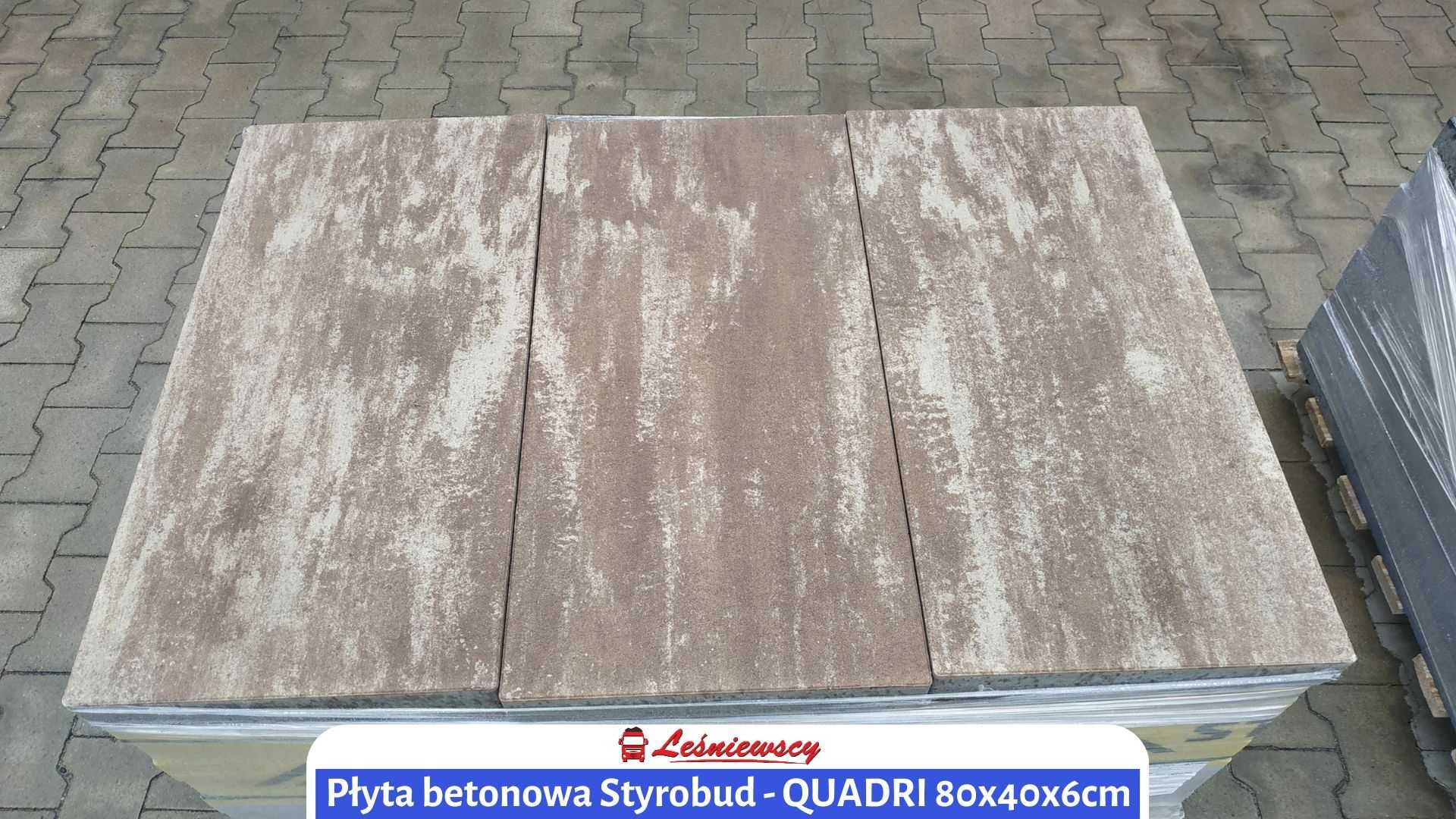 KOSTKA BRUKOWA Płyta betonowa tarasowa chodnikowa 80x40cm duży format