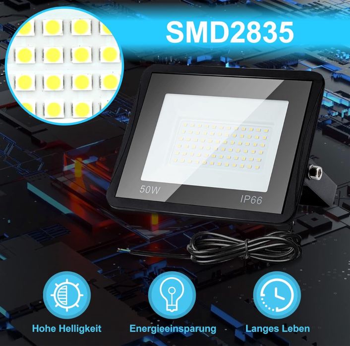 7 Focos Leds para exterior novos na caixa!