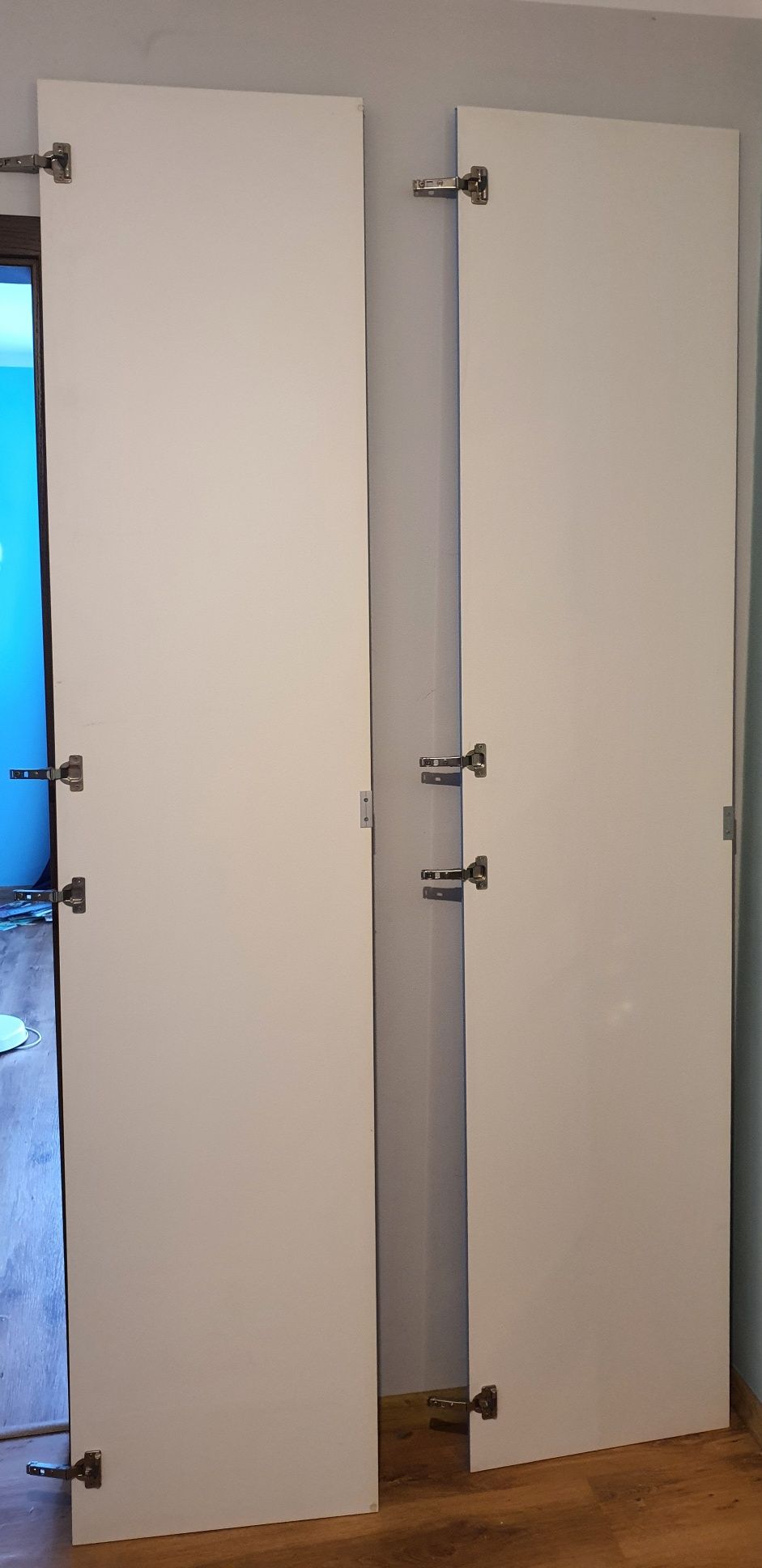 Drzwi Ikea Fardal do Pax biały połysk x2 +zawias