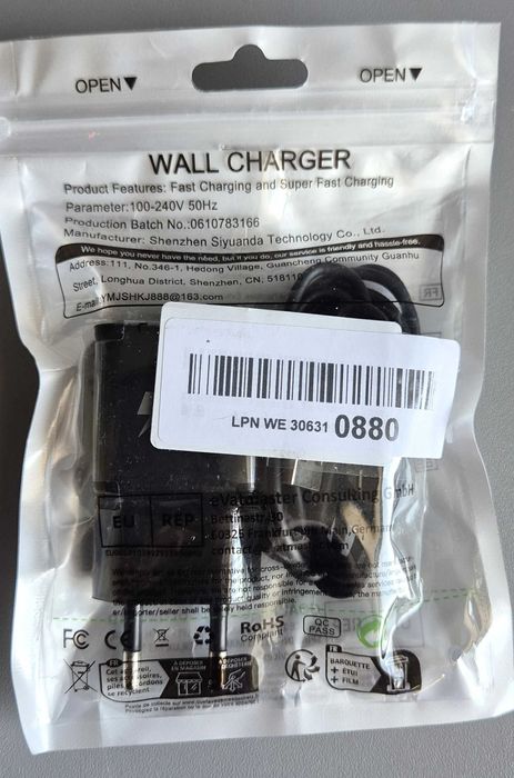 Ładowarka USB szybka z kablem USB typu C o długości 1,5 m do Samsung