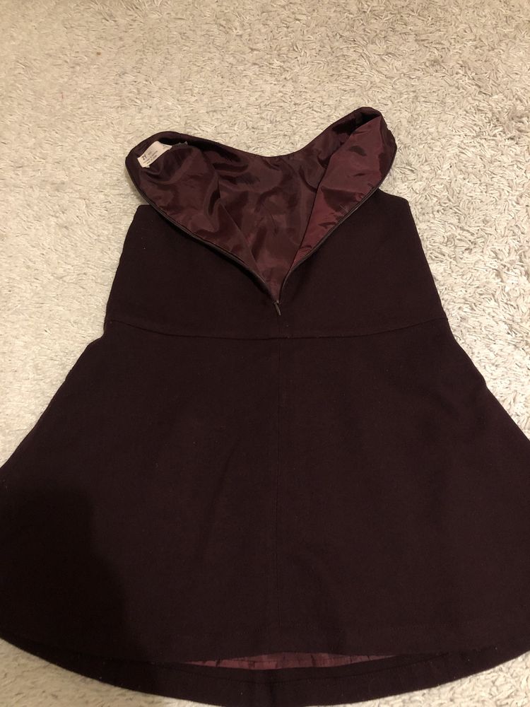 Vestido bordeaux em fazenda t7/8