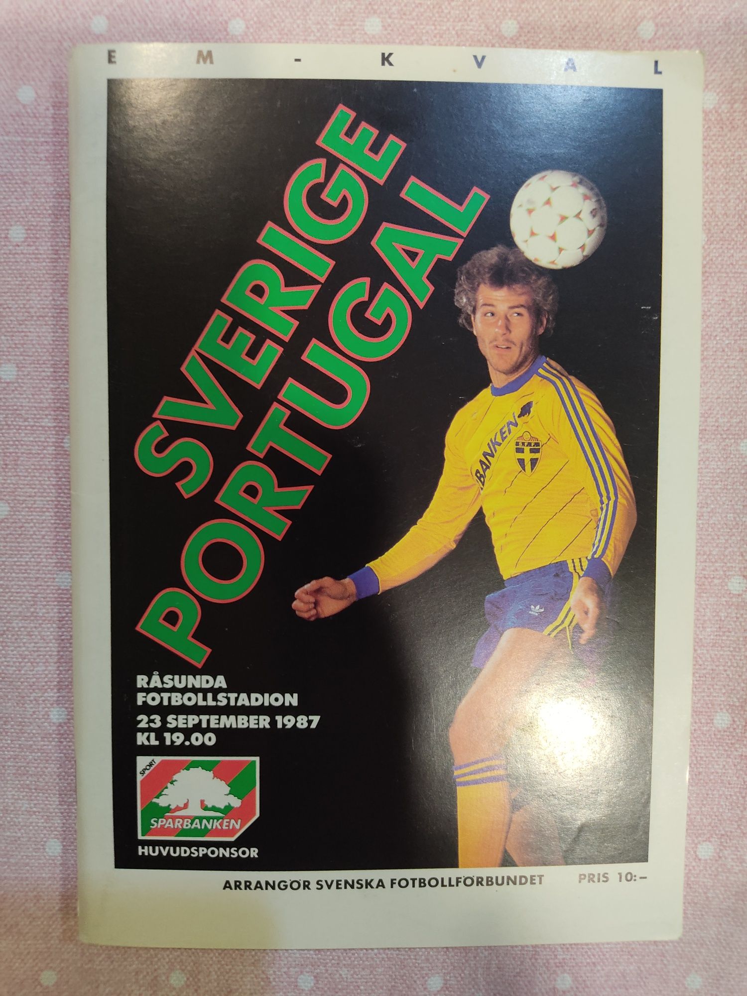 Programa oficial Suécia Portugal 1987