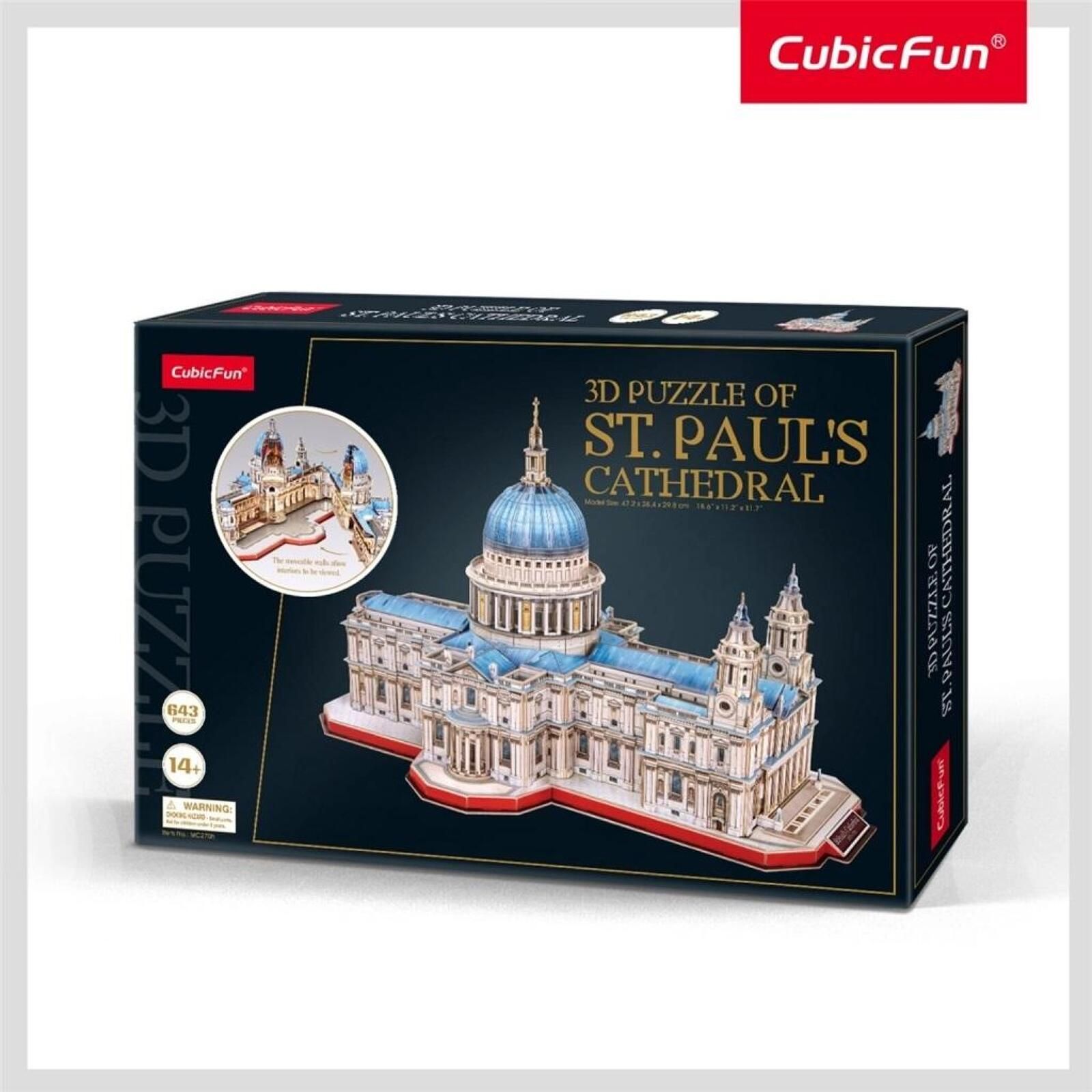 Puzzle 3D Katedra Św. Pawła w Londynie pudełko,446x308 mm