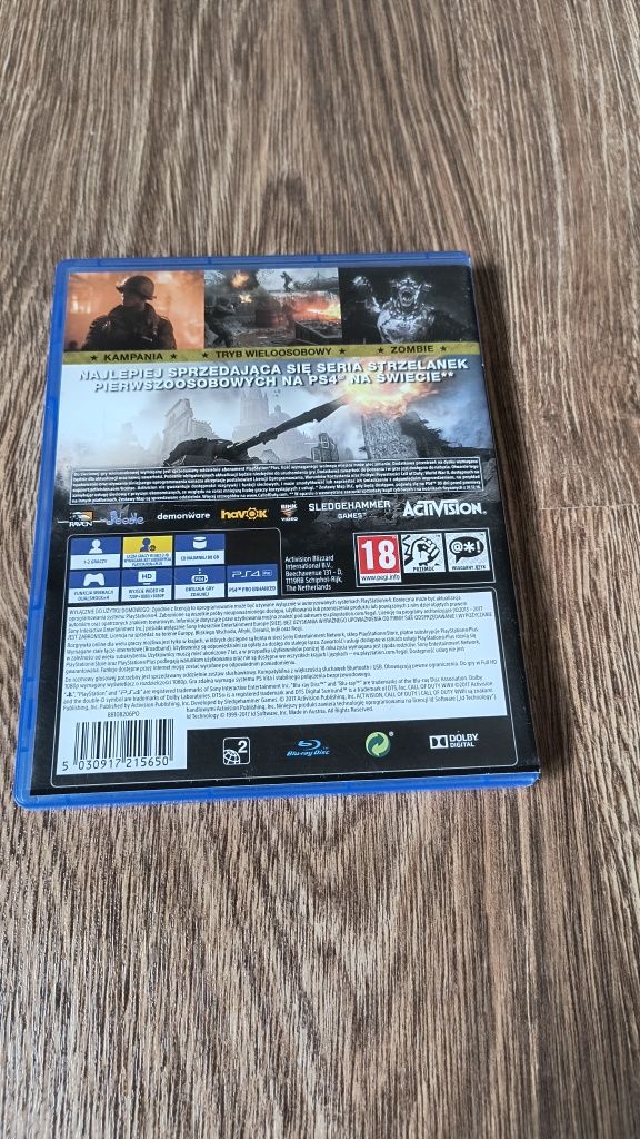 Gry PS4 – Call of Duty WWII i Battlefield 1 – Stan bardzo dobry