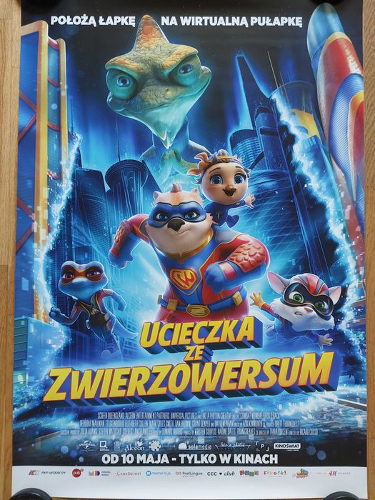 Plakat filmowy ,,Ucieczka ze zwierzowersum"