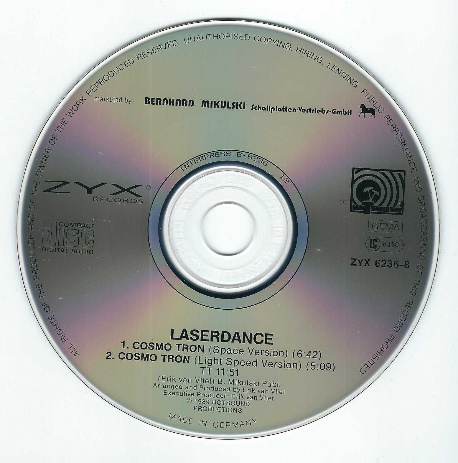 Maxi CD Laserdance - Cosmo Tron (1989) (ZYX Records)