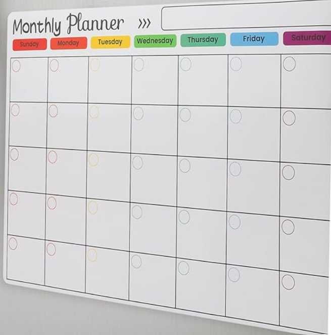 Tablica harmonogramu tygodniowego Biały Planner Organizator