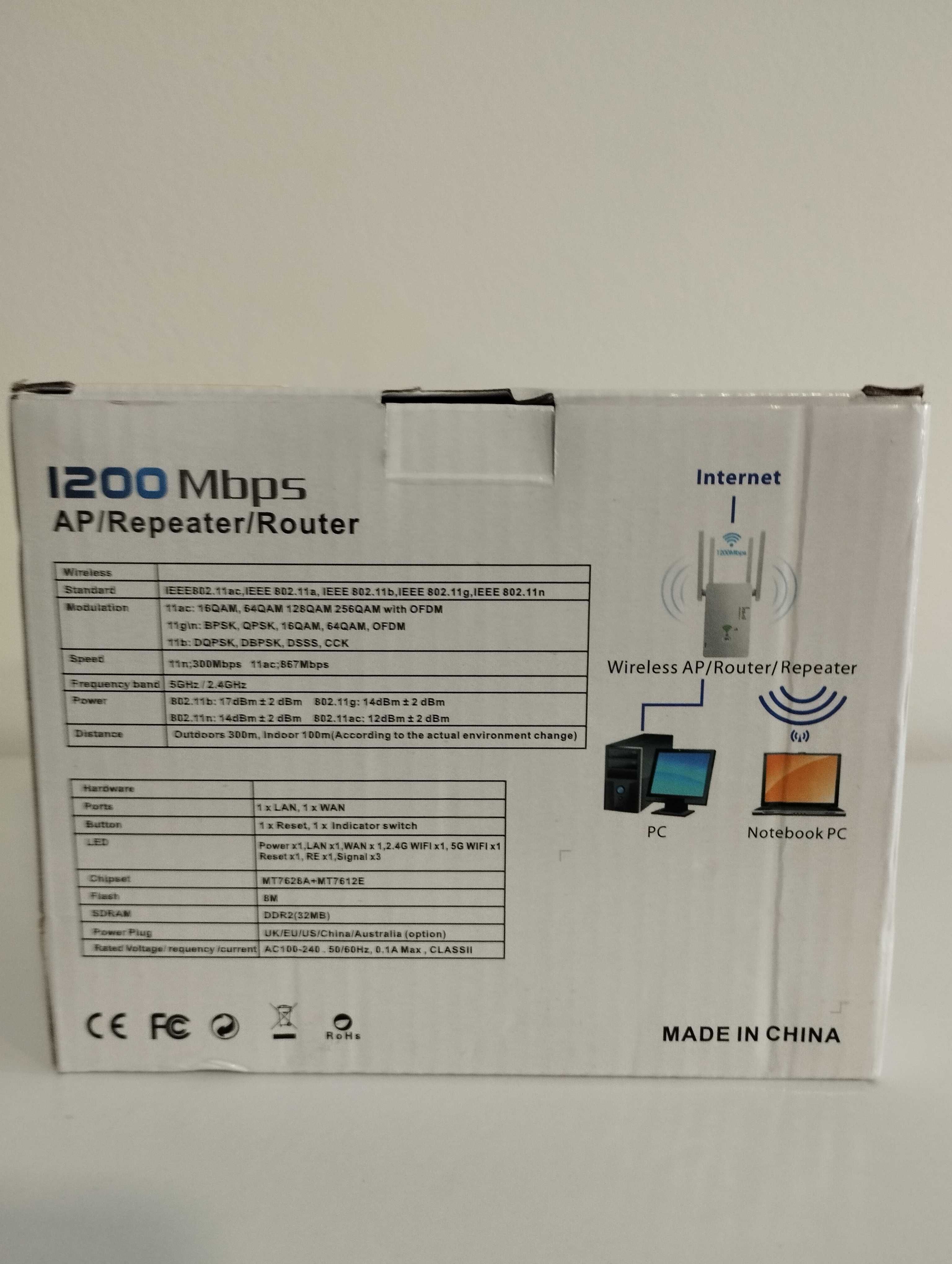 AC1200M 2,4 GHz & 5,8 GHz bezprzewodowy router/wzmacniacz sygnału