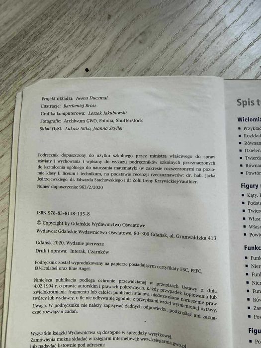 Matematyka z plusem. Podręcznik dla klasy 2. Zakres rozszerzony